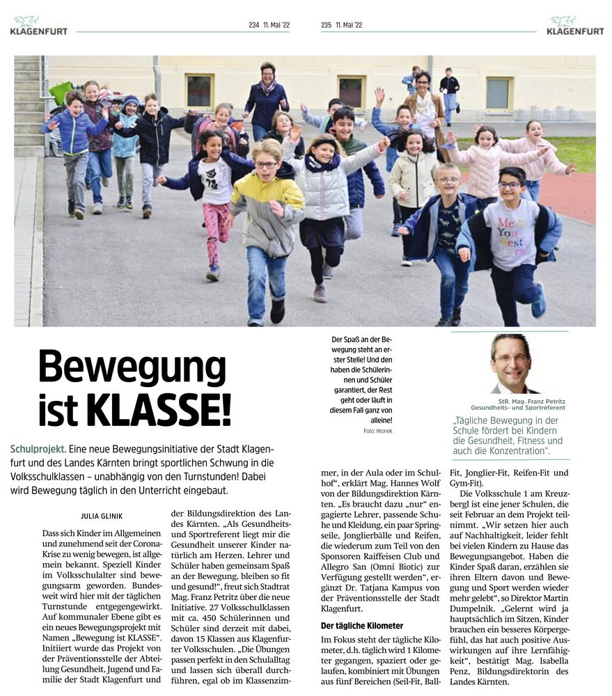 Klagenfurt Stadtzeitung 11 05 2022