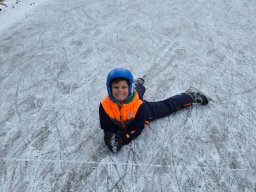 Eislaufen am Lendkanal 15.1. Gruppe 9